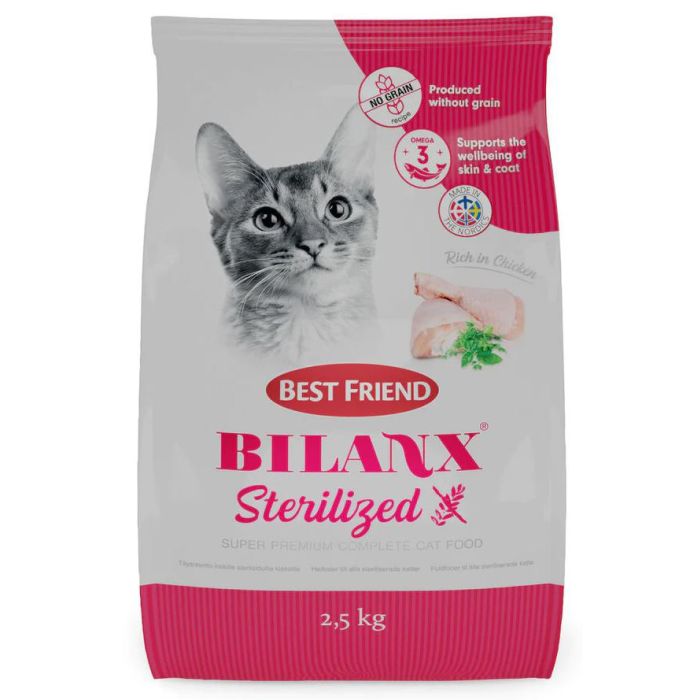 Bilanx 2,5kg viljaton kuivaruoka sterkatulle kissa | Kennel-Rehu Oy