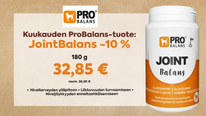 Joint-balans -10 % lokakuussa. Kuvassa tuotepakkaus